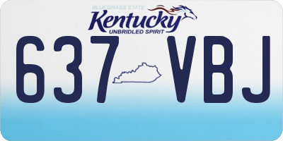 KY license plate 637VBJ