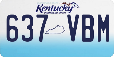 KY license plate 637VBM
