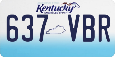 KY license plate 637VBR