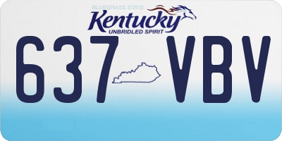 KY license plate 637VBV