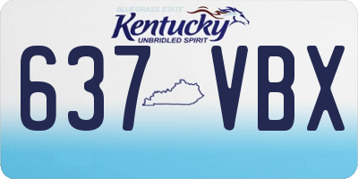 KY license plate 637VBX