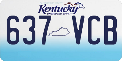 KY license plate 637VCB