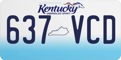 KY license plate 637VCD