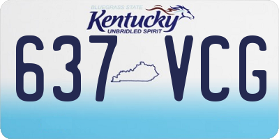 KY license plate 637VCG