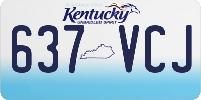 KY license plate 637VCJ