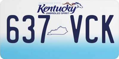 KY license plate 637VCK