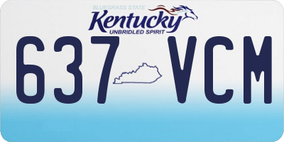 KY license plate 637VCM