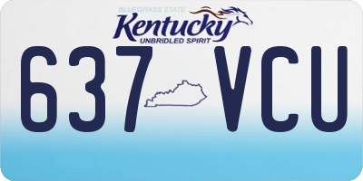 KY license plate 637VCU