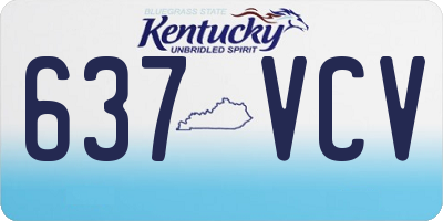 KY license plate 637VCV