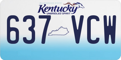 KY license plate 637VCW