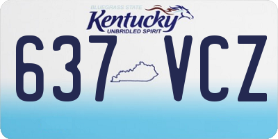 KY license plate 637VCZ