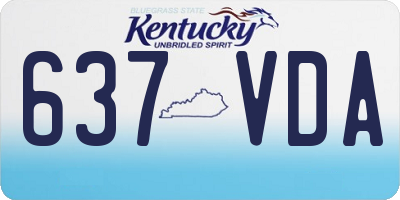 KY license plate 637VDA