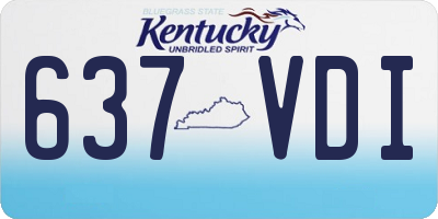 KY license plate 637VDI