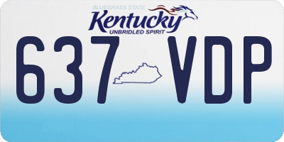 KY license plate 637VDP