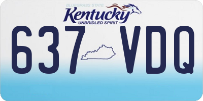 KY license plate 637VDQ