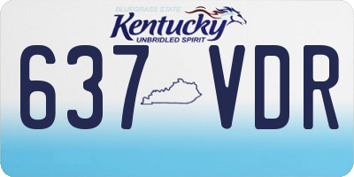 KY license plate 637VDR