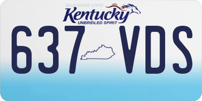 KY license plate 637VDS
