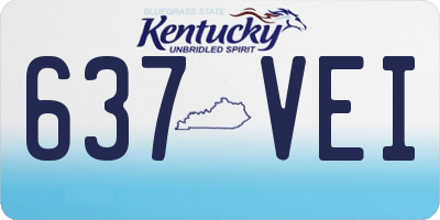 KY license plate 637VEI