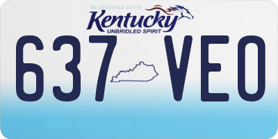 KY license plate 637VEO