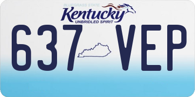 KY license plate 637VEP