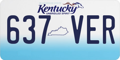KY license plate 637VER