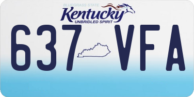 KY license plate 637VFA