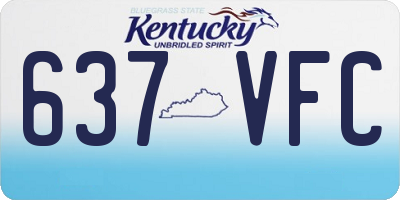 KY license plate 637VFC