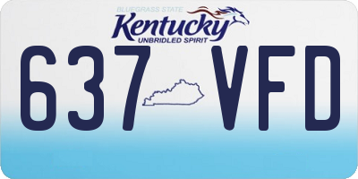 KY license plate 637VFD