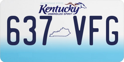 KY license plate 637VFG