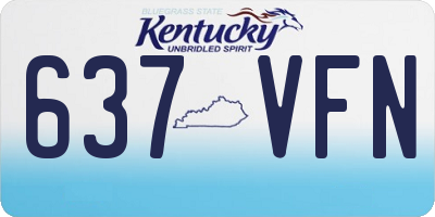 KY license plate 637VFN