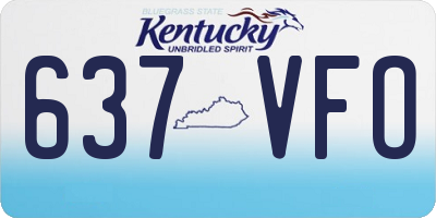 KY license plate 637VFO