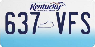 KY license plate 637VFS
