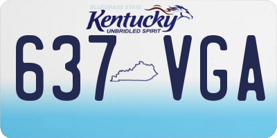 KY license plate 637VGA