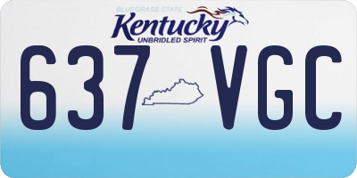 KY license plate 637VGC