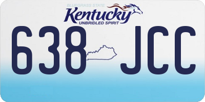 KY license plate 638JCC