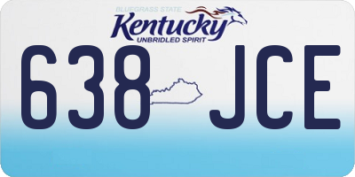 KY license plate 638JCE