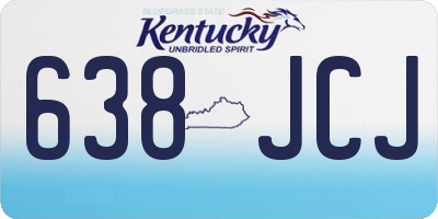 KY license plate 638JCJ