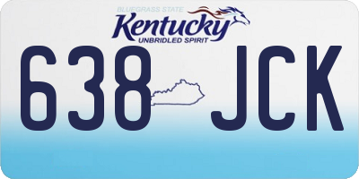 KY license plate 638JCK