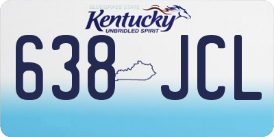 KY license plate 638JCL