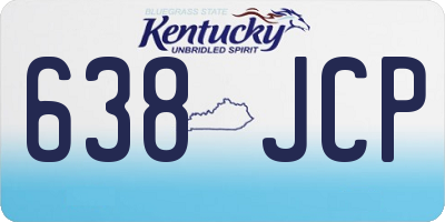 KY license plate 638JCP