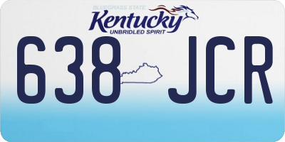 KY license plate 638JCR
