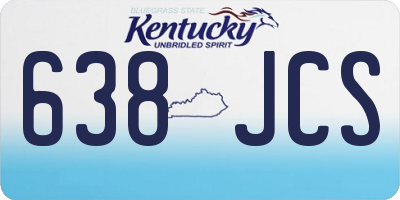 KY license plate 638JCS