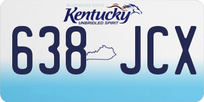 KY license plate 638JCX