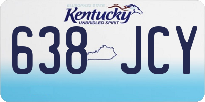 KY license plate 638JCY