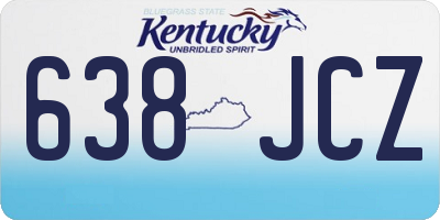 KY license plate 638JCZ