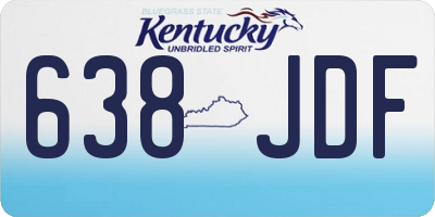 KY license plate 638JDF