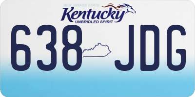 KY license plate 638JDG