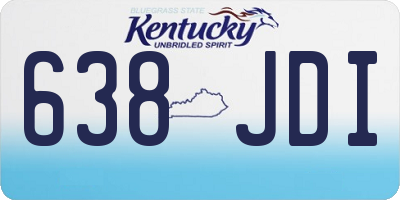 KY license plate 638JDI