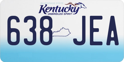 KY license plate 638JEA
