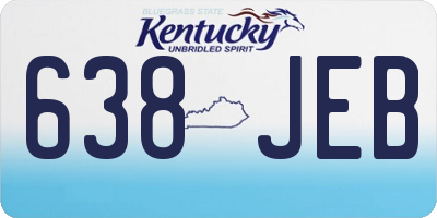 KY license plate 638JEB